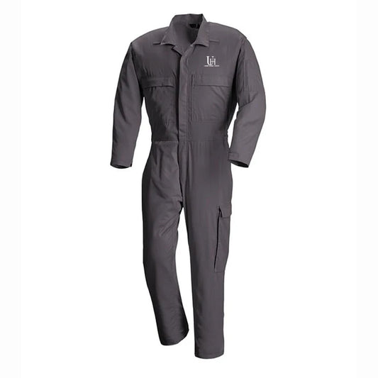 Heavy-Duty Industrial Coverall Uniform with Pockets for Work and Safety
