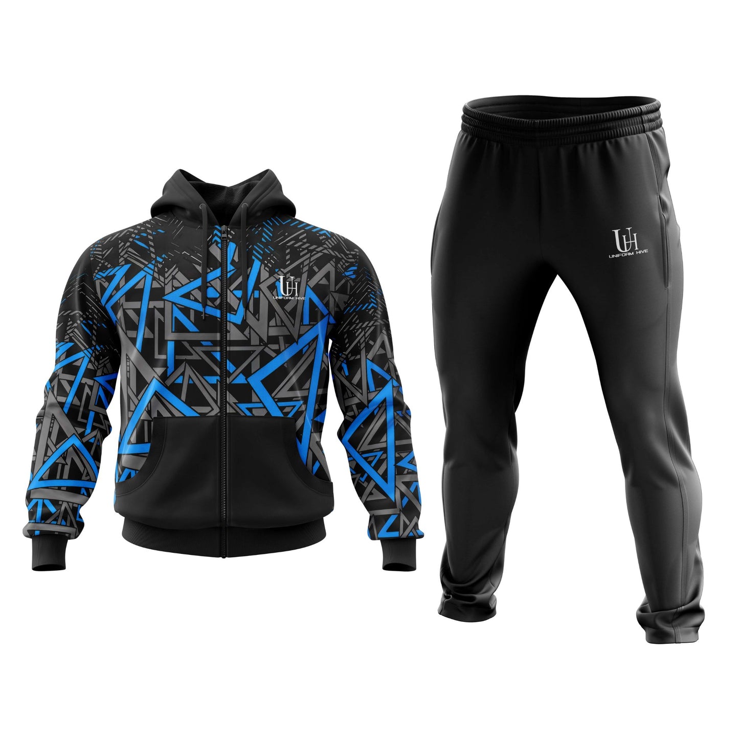 Men’s Tracksuit – Athletic Full-Zip Jacket & Jogger Set, Stretch Performance Fabric for Training, Gym & Casual Streetwear | Uniform Hive™