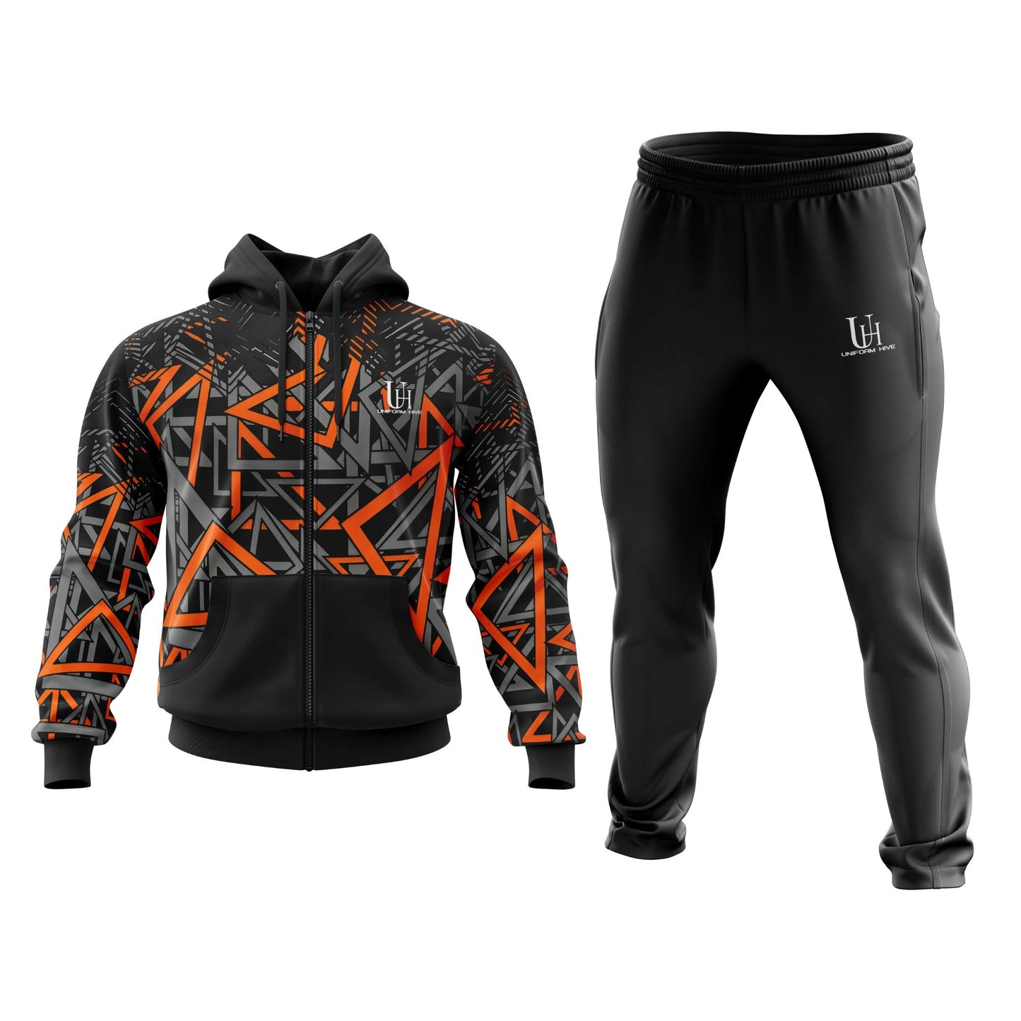Men’s Tracksuit – Athletic Full-Zip Jacket & Jogger Set, Stretch Performance Fabric for Training, Gym & Casual Streetwear | Uniform Hive™