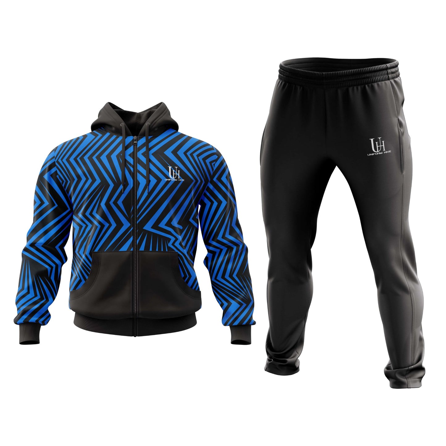 Men’s Tracksuit – Two-Piece Athletic Training Set, Breathable Full Zip Jacket & Jogger Pants for Gym, Running & Daily Activewear | Uniform Hive™