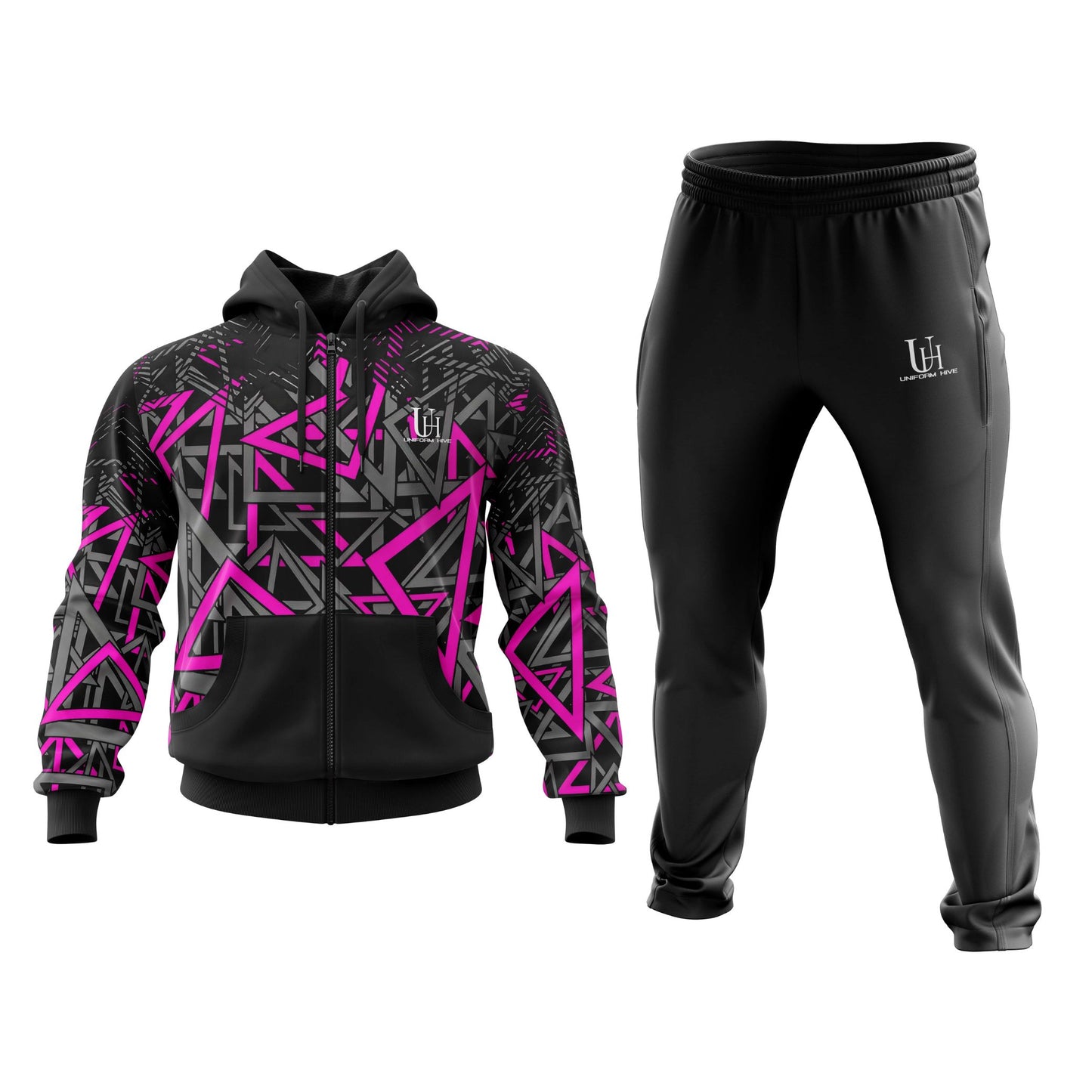 Men’s Tracksuit – Athletic Full-Zip Jacket & Jogger Set, Stretch Performance Fabric for Training, Gym & Casual Streetwear | Uniform Hive™