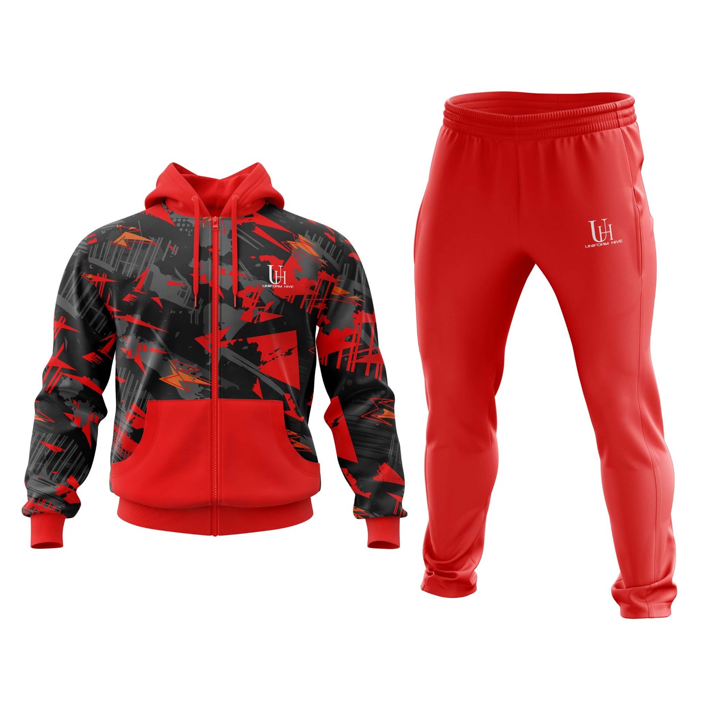 Men’s Tracksuit – Full Zip Jacket & Jogger Set, Athletic Fit, Quick-Dry Training Suit for Gym, Sports & Daily Streetwear | Uniform Hive™