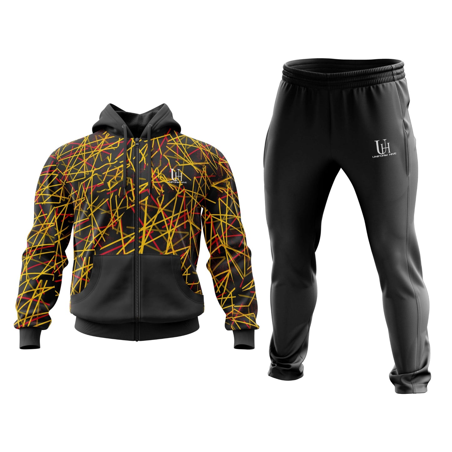 Men’s Tracksuit – Two-Piece Full Zip Activewear Set with Jogger Pants, Stretch Fabric for Gym, Sports Training & Everyday Wear | Uniform Hive™