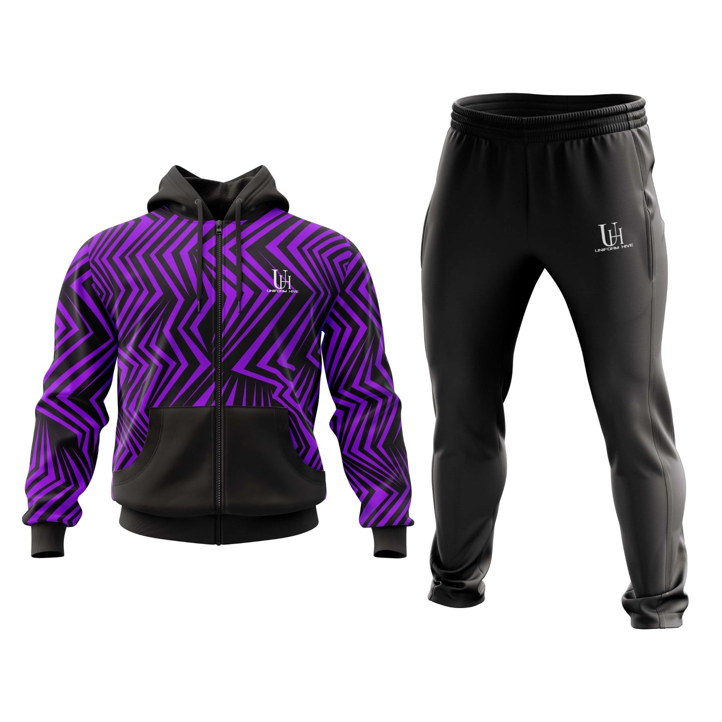 Men’s Tracksuit – Two-Piece Athletic Training Set, Breathable Full Zip Jacket & Jogger Pants for Gym, Running & Daily Activewear | Uniform Hive™