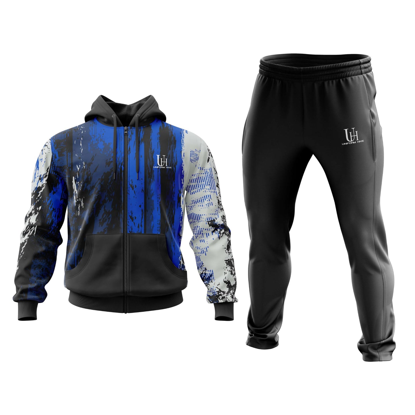 Men’s Tracksuit – Sporty Full Zip Jacket & Jogger Pants Set, Lightweight Stretch Fabric for Gym, Running & All-Day Comfort | Uniform Hive™