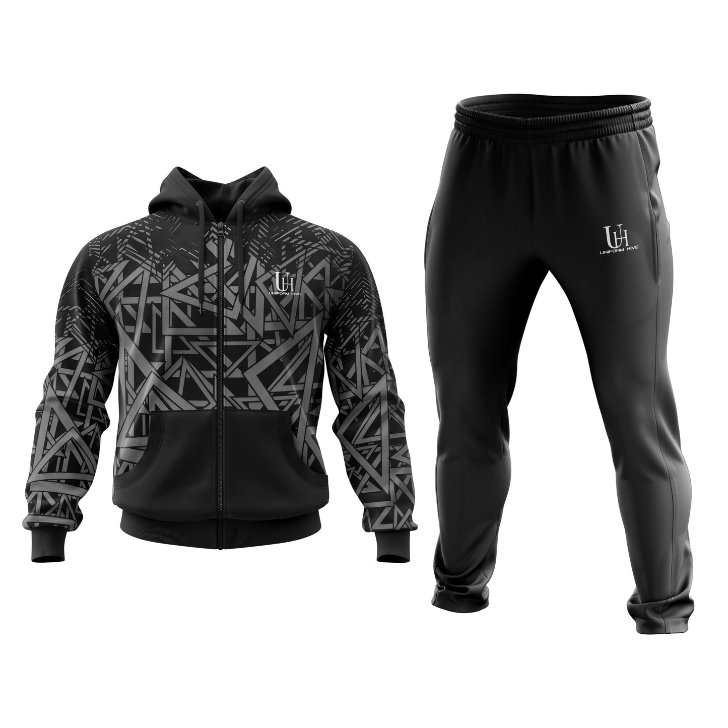 Men’s Tracksuit – Athletic Full-Zip Jacket & Jogger Set, Stretch Performance Fabric for Training, Gym & Casual Streetwear | Uniform Hive™