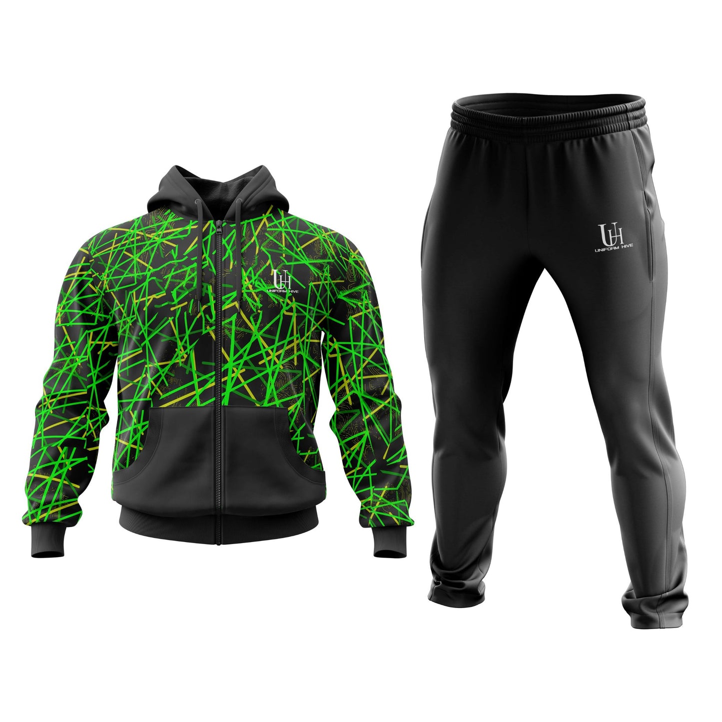 Men’s Tracksuit – Two-Piece Full Zip Activewear Set with Jogger Pants, Stretch Fabric for Gym, Sports Training & Everyday Wear | Uniform Hive™