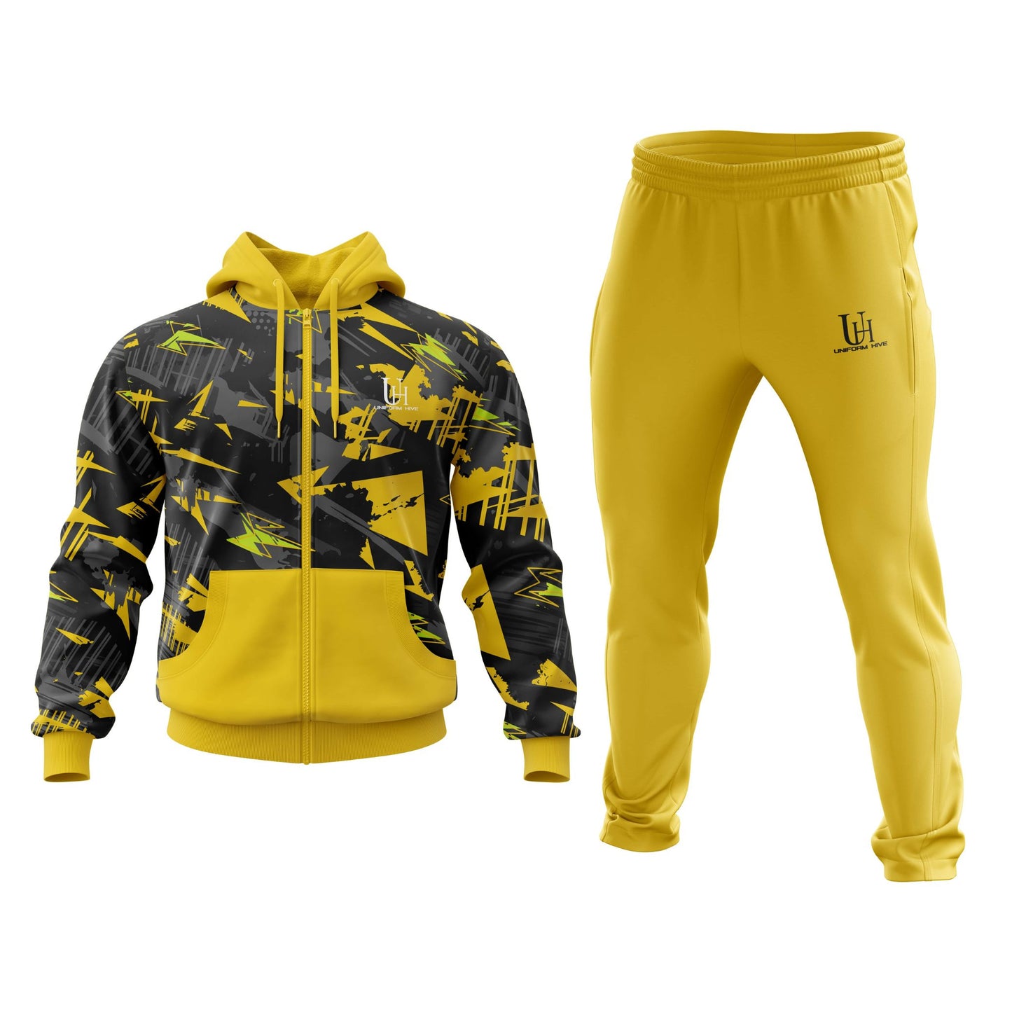 Men’s Tracksuit – Full Zip Jacket & Jogger Set, Athletic Fit, Quick-Dry Training Suit for Gym, Sports & Daily Streetwear | Uniform Hive™