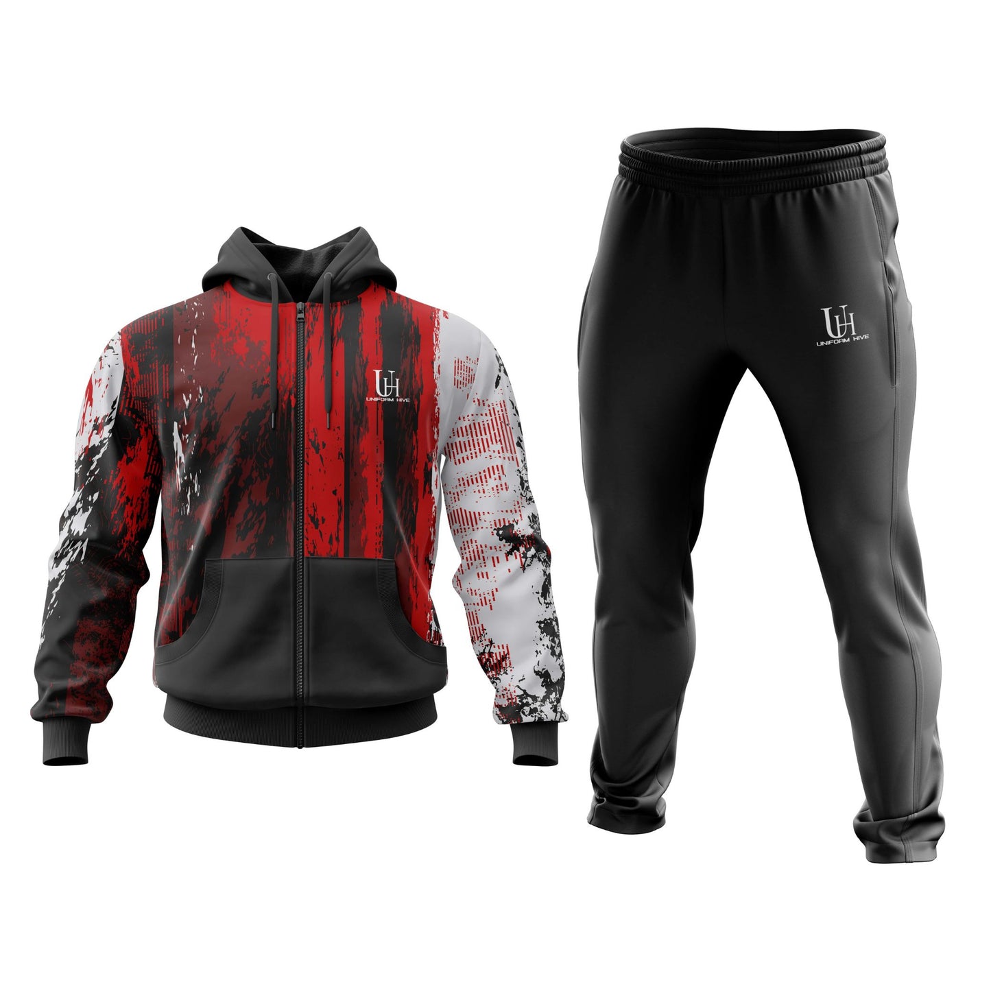 Men’s Tracksuit – Sporty Full Zip Jacket & Jogger Pants Set, Lightweight Stretch Fabric for Gym, Running & All-Day Comfort | Uniform Hive™