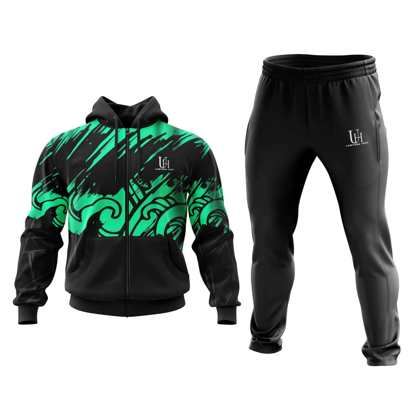 Men’s Tracksuit – Two-Piece Athletic Set with Zip Jacket & Joggers, Moisture-Wicking Fabric for Training, Gym & Travel | Uniform Hive™